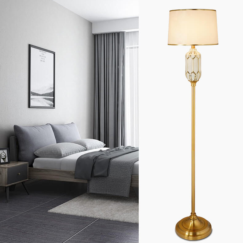 Lampe de sol moderne en céramique verticale à 1 lumière 