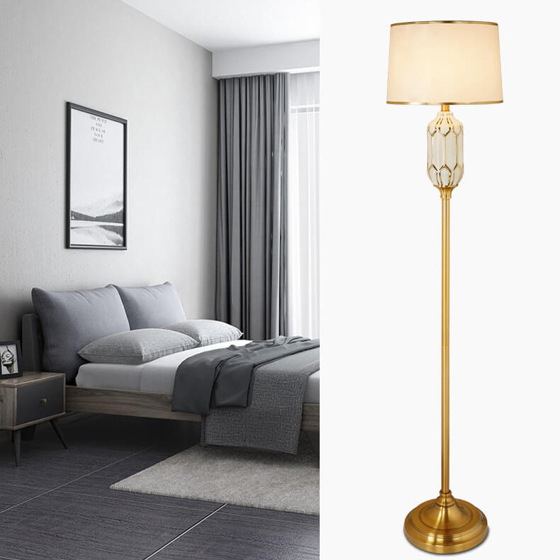 Modern Vertical Ceramic 1-Light Standing Floor Lamp
