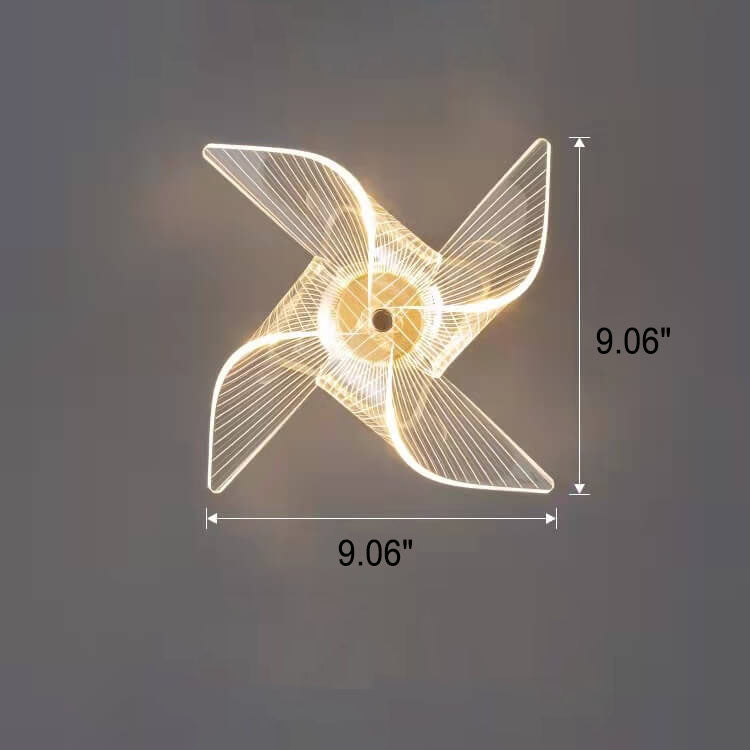 Modern Light Luxury Pinwheel Acrylic Aluminum LED Wall Sconce Lamp