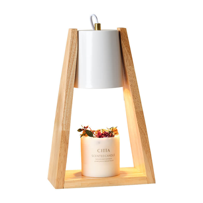 Lámpara de Mesa de Cera Derretida de 1 Luz de Tronco de Hierro de Cono Simple Japonés 