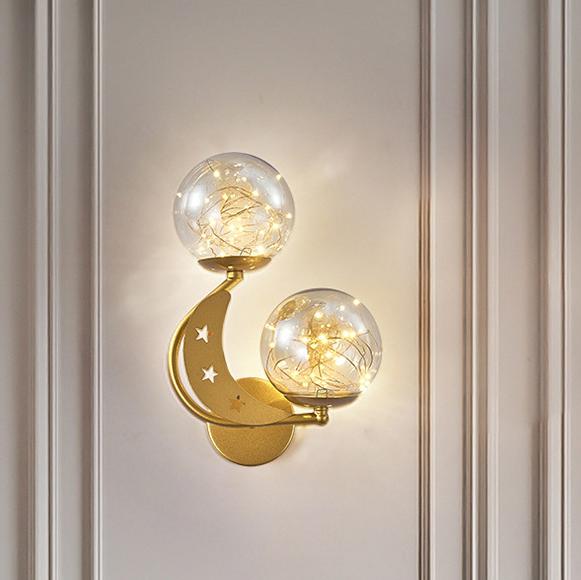 Moderne kreative Glas 2-Licht LED Wandleuchte 
