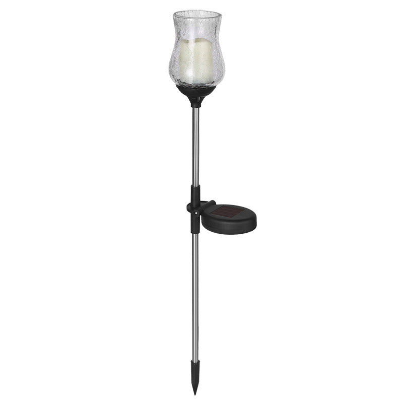 Moderne minimalistische Tulpen-Simulation aus Glas, Edelstahl und ABS, solarbetrieben, wasserdicht, LED-Bodeneinbau-Licht für die Außenrasenlandschaft 