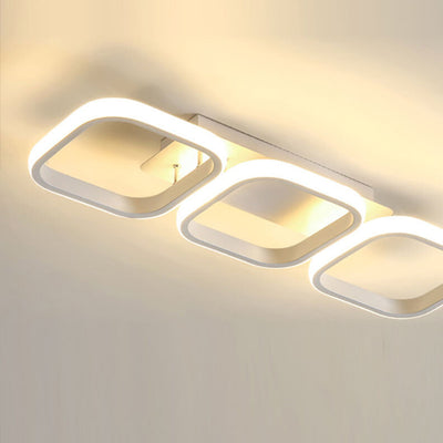 Conception de combinaison carrée créative simple nordique LED Plafonnier semi-encastré 