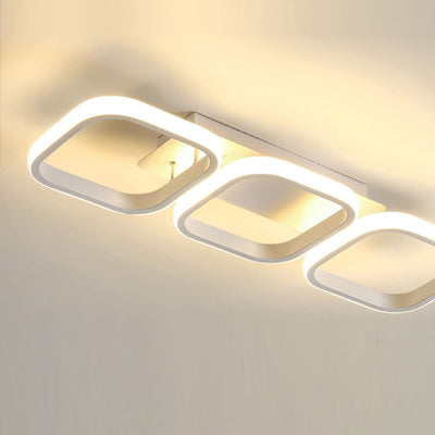 Nordic Simple Creative Square Combination Design LED Semi-Flush Mount Light