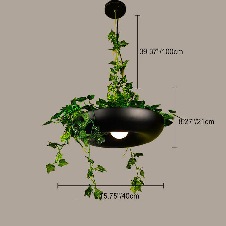 Moderne Art Deco Sky Garden Rundschirm 1-Licht Pendelleuchte für Esszimmer 