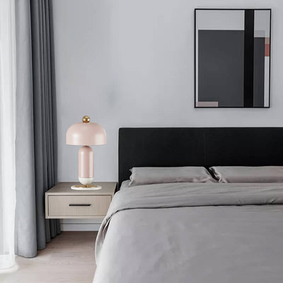 Lampe de table à 2 lumières avec matériel minimaliste nordique 