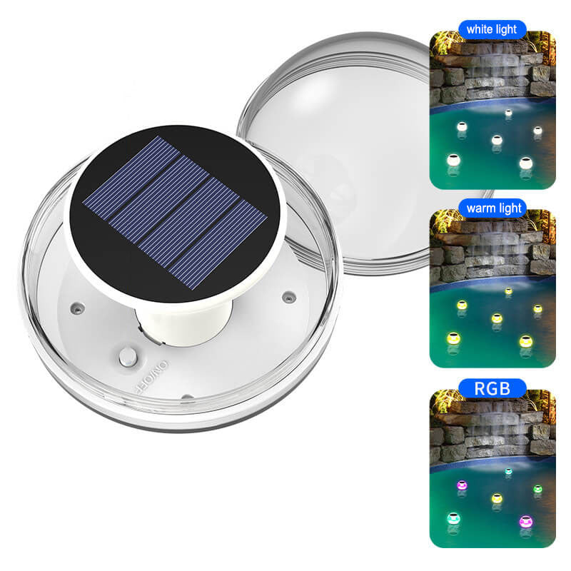ضوء LED عائم مقاوم للماء للطاقة الشمسية للاستخدام الخارجي الحديث 