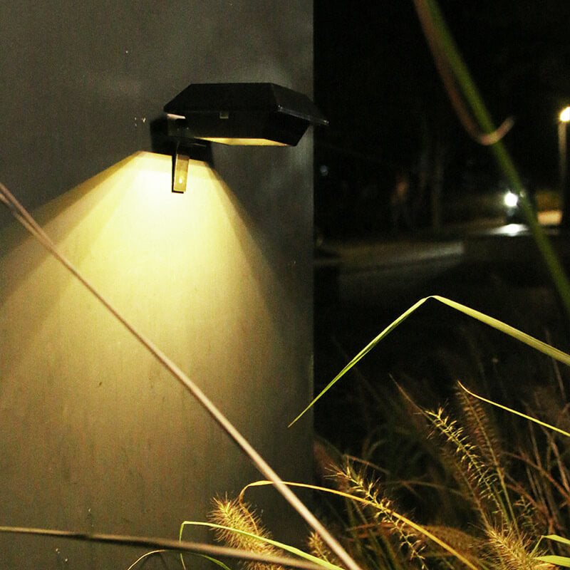 Solar Square Sink Design Outdoor Waterproof LED Garden Fence Wall Sconce Lamp