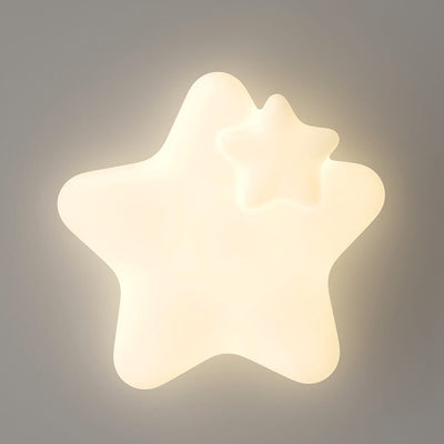 Contemporary Scandinavian PE Star Shade LED Flush Mount Ceiling Light For Bedroom