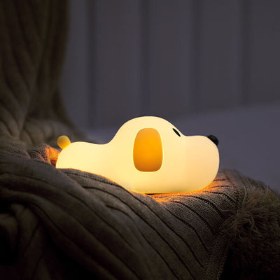 Cartoon Dumb Dog Silicone LED Pat Night Light Table Lamp