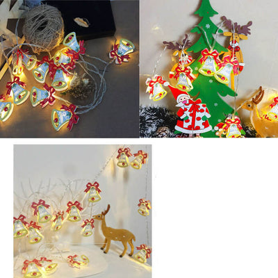 Christmas Decorative String Light Painted Bells Elk Battery Box LED Light String Light