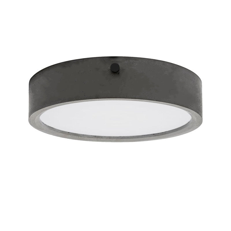 Industrial Simple Round Cement LED Flush Mount Ceiling Light