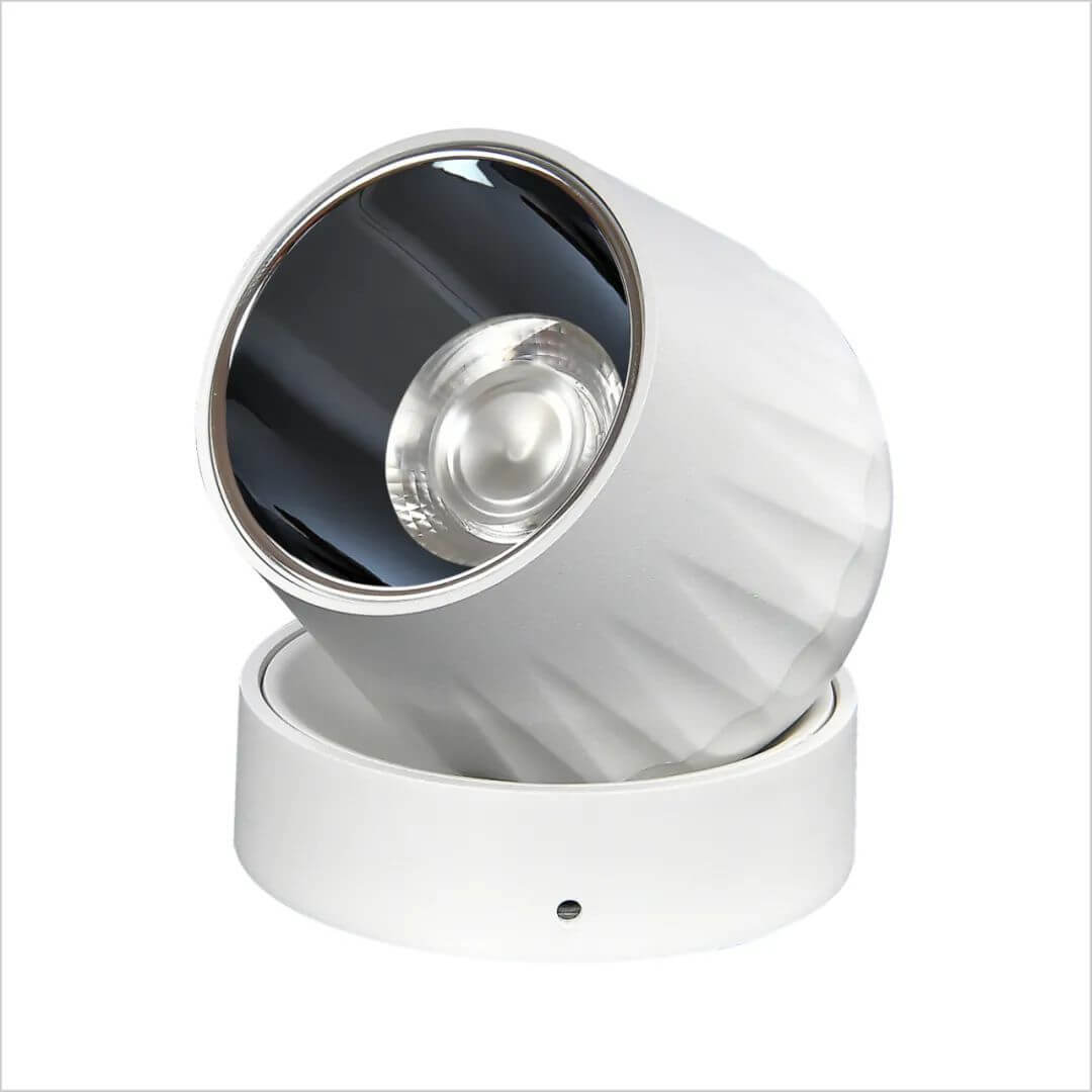 Modern Minimalist Aluminum Adjustable Angle LED Spotlight Semi-Flush M ...