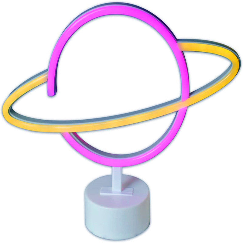 Lampe de table LED en plastique néon créatif moderne Planète 