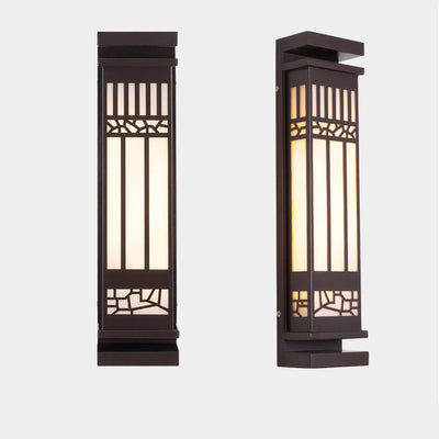 مصباح حائط LED مستطيل بتصميم حديث صيني تقليد الرخام للاستخدام الخارجي 