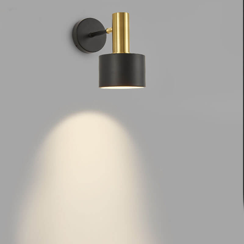 Modern Minimalist Round Head Metal 1-Light Wall Sconce Lamp