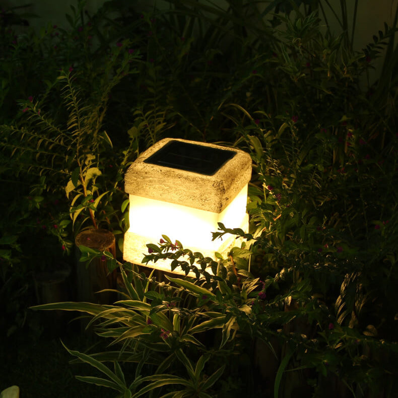Solar wasserdichtes Simulationsstein-Design LED Außen-Garten-Dekorlampe 