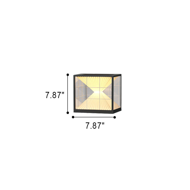 Modern Creative Hourglass Rectangular Acrylic Stainless Steel Outdoor Waterproof Door Post Light