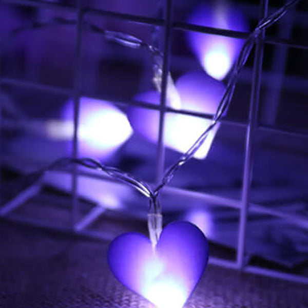 Amour Décoration Festive Tissu LED Guirlande Lumineuse 10/20 Lumières 