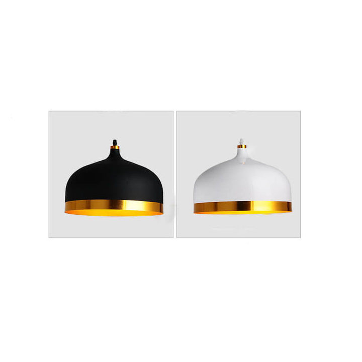 Lustre suspendu moderne en aluminium demi-rond à une lumière 
