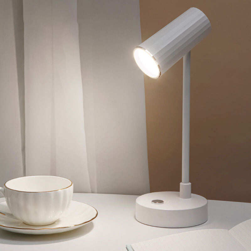 Nordic Minimalist Solid Color USB Rechargeable LED Reading Table Lamp