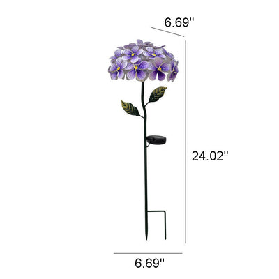 Moderne Solar-im Freien wasserdichte Simulations-Hortensie-LED-im Freienrasen-dekoratives Boden-Stecker-Licht 