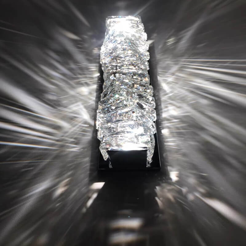 Moderne Luxus-Kristallsäulen-LED-Wandleuchte 