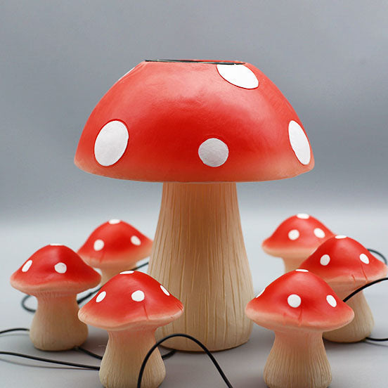 Moderne kreative bunte Pilz-Solar-Outdoor-wasserdichte LED-Gartenlichterkette 