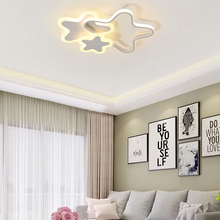 Nordic Cartoon Star Shape LED Flush Mount Ceiling Light