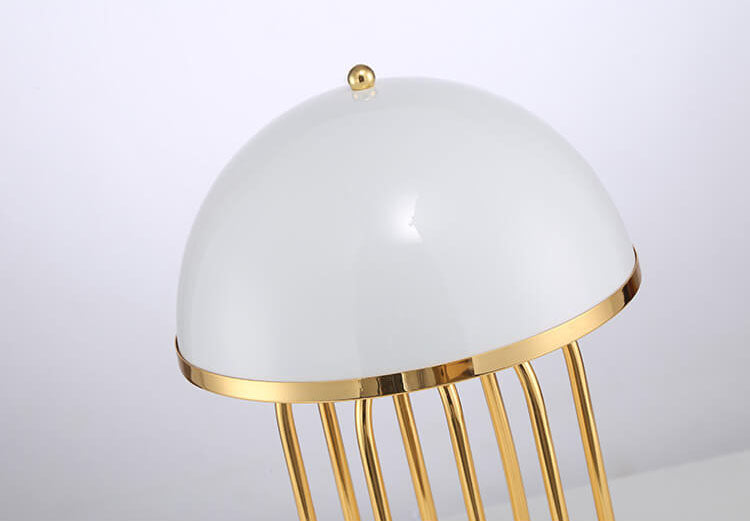 Lampe de table rotative de luxe en métal et aluminium à 2 lumières de lumière moderne 