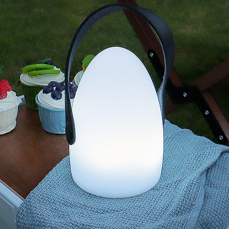 Modern Simplicity Oval PE PU LED USB Outdoor Camping Light For Outdoor Patio