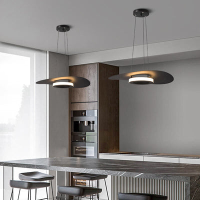 Modern Minimalist Aluminum Hat Shape LED Pendant Light