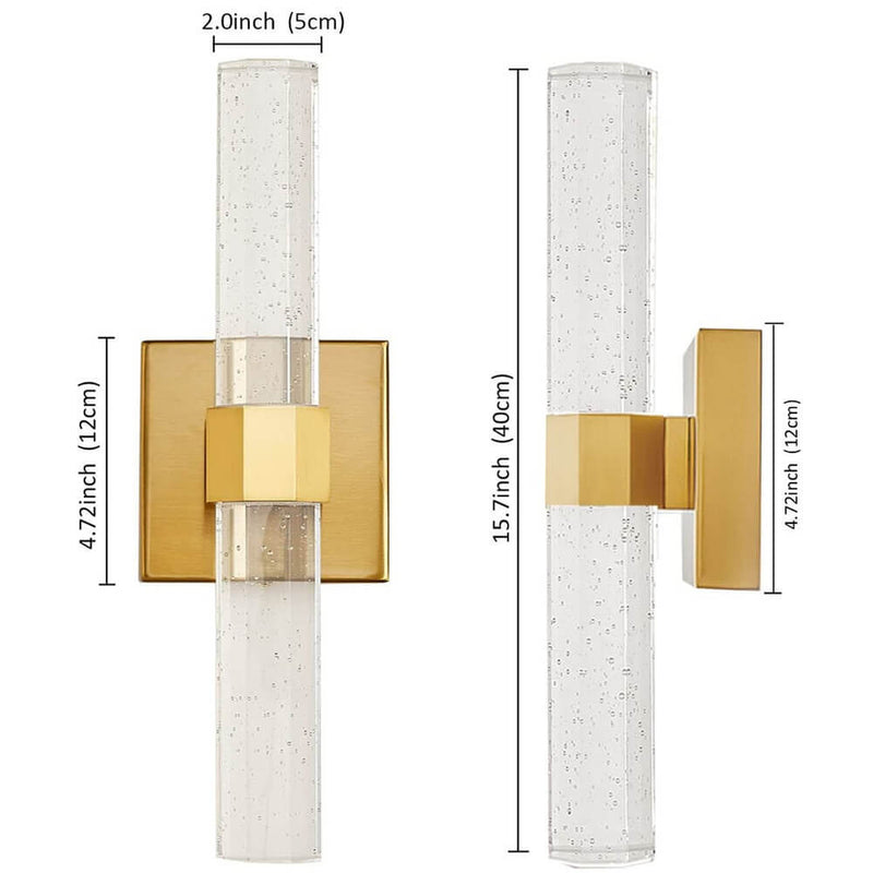 Contemporary Luxury Cylinder Aluminum Crystal LED Wall Sconce Lamp For Living Room