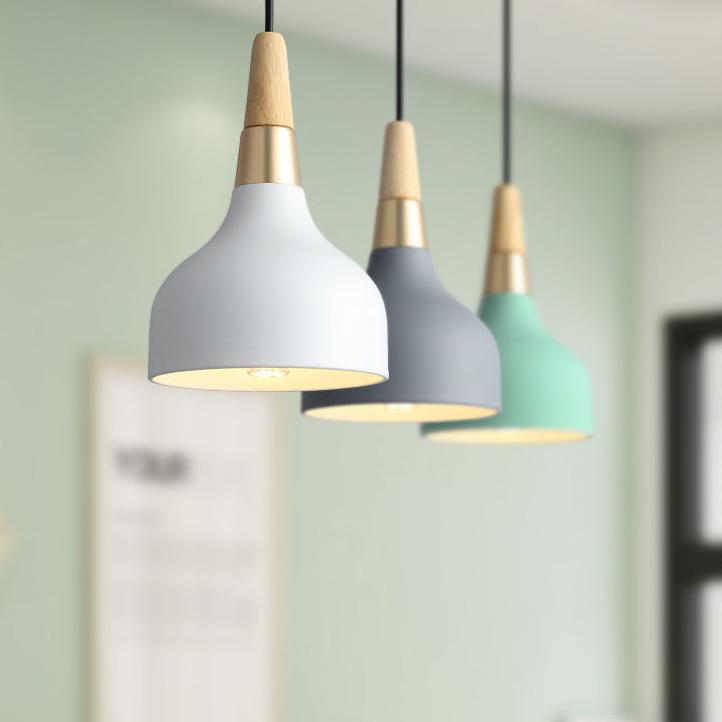 Arte de disco de macaron moderno y creativo 1 luz colgante 