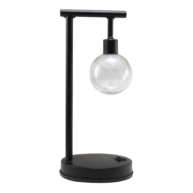 Simple Ball Shade Iron LED USB Battery Night Light Table Lamp