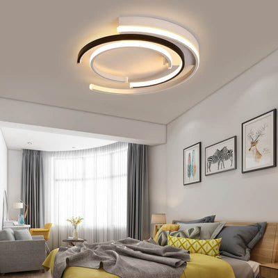 Nordic Creative Circle Half Round LED Flush Mount Ceiling Light