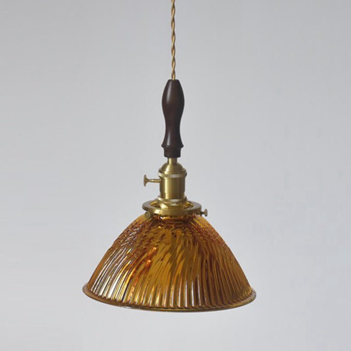 Suspension Luminaire Moderne Rétro Couleur Unie Laiton Verre Fer 1 Lumière 
