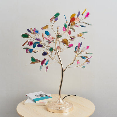 Nordic Colorful Agate Firefly Design 6-Light Table Lamp