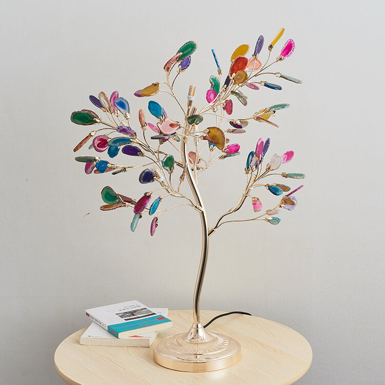 Nordic Colorful Agate Firefly Design 6-Light Table Lamp