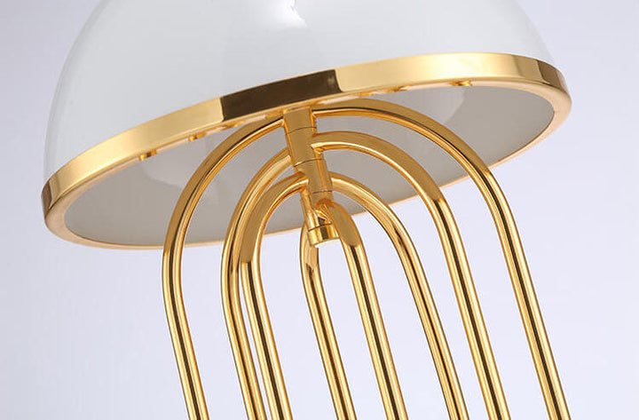 Moderne, leichte, luxuriöse, drehbare, 2-flammige Tischlampe aus Aluminiummetall 