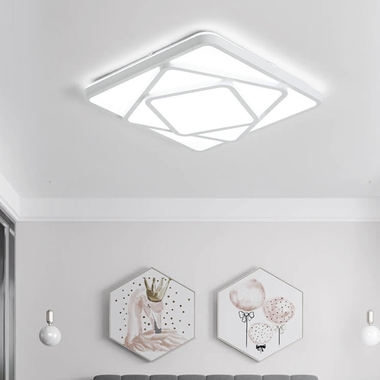 Nordic Creative Photo Frame/Clover Design LED Flush Mount Light