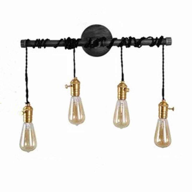 Industrial Vintage Water Pipes Strip Hanging  1/4 Light Wall Sconce Lamp