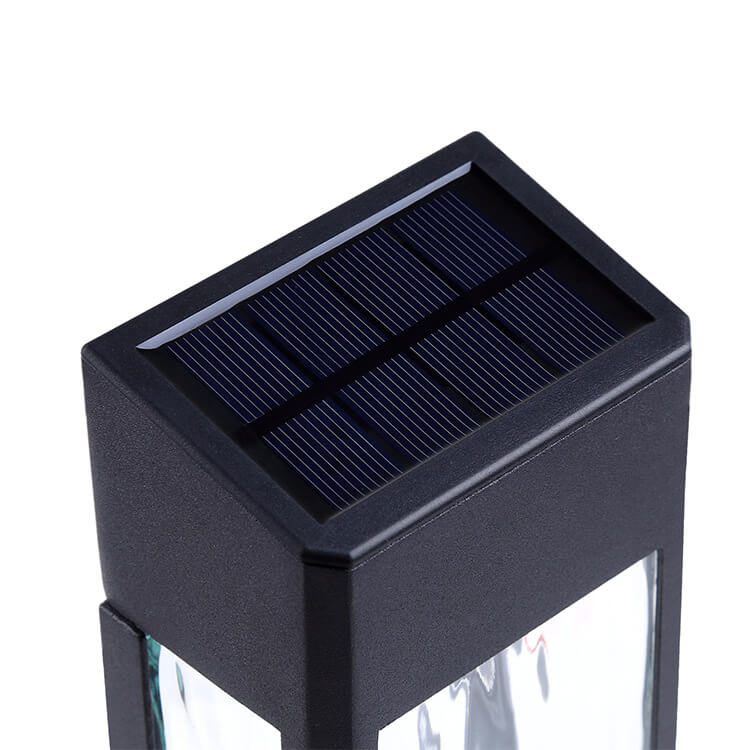 Solar Rectangular LED Outdoor Garden Glass Light
