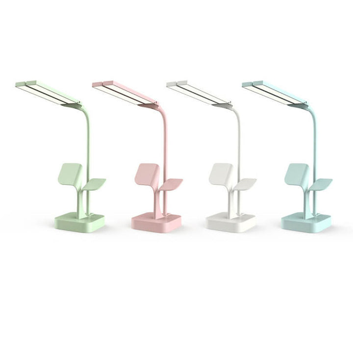 Modern Folding Dual Lamp Plug-In Station Table Lamp