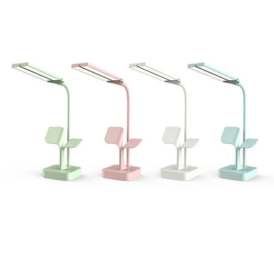 Modern Folding Dual Lamp Plug-In Station Table Lamp