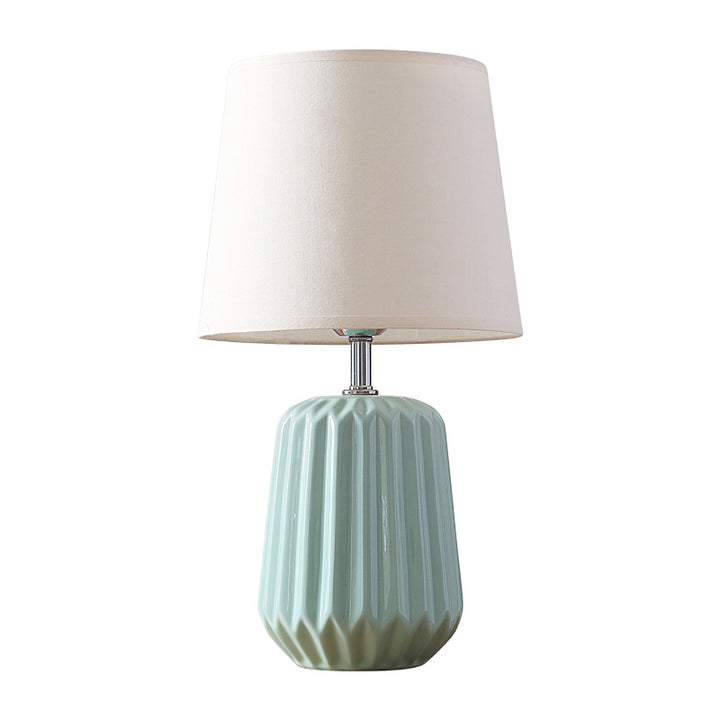 Lampe de table 1 lumière en céramique et tissu nordique Macaron 