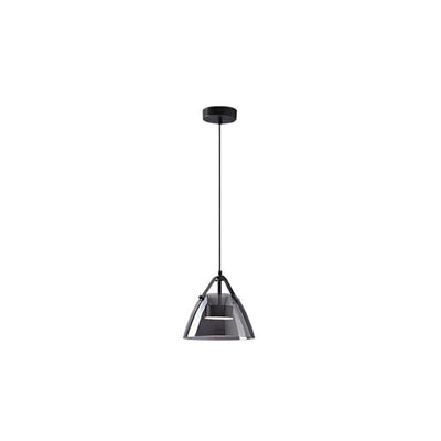 Contemporary Scandinavian Glass Conical Shade LED Island Light Chandelier For Dining Room