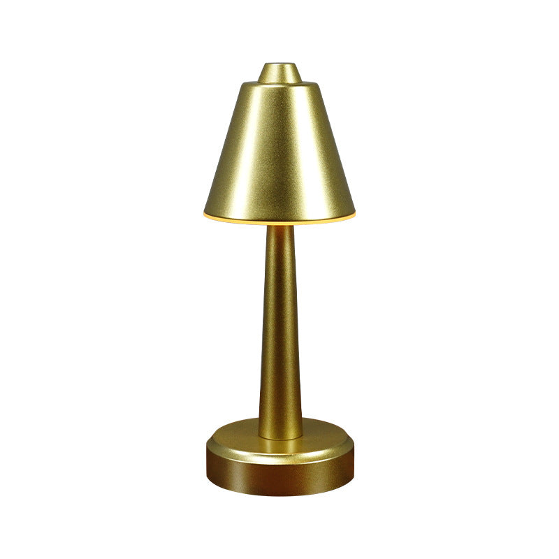 Retro Creative Metal Cone Touch USB LED Table Lamp