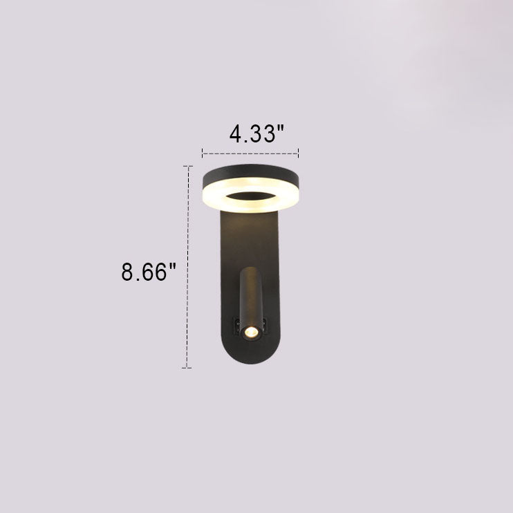 Moderne minimalistische einfarbige Aluminium-Eisen-Acryl-LED-Wandleuchte 