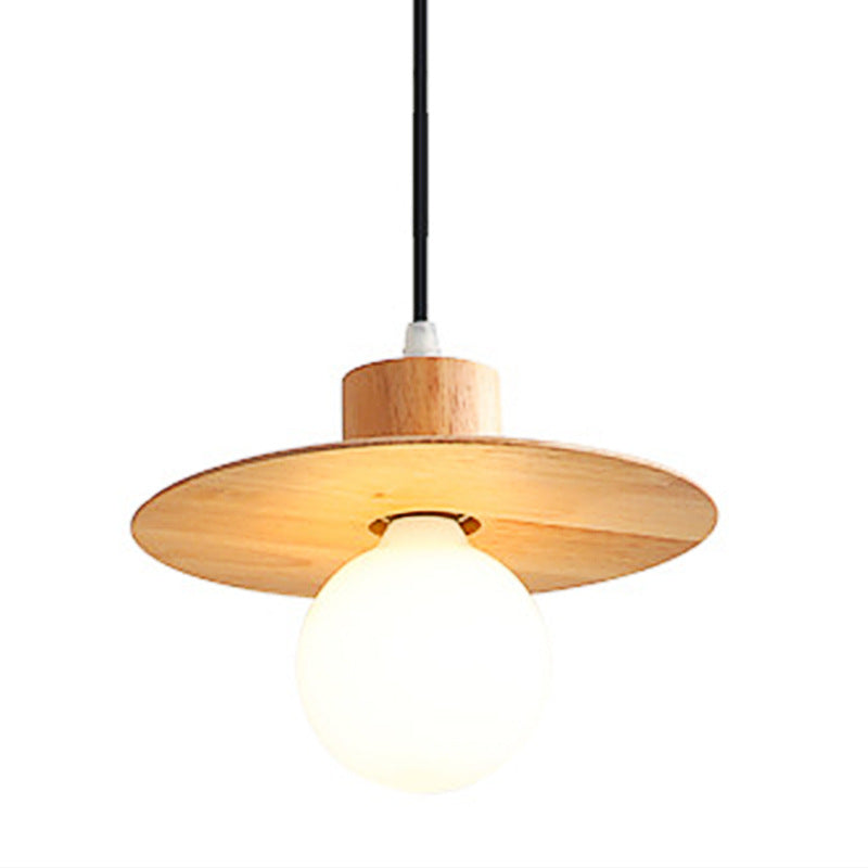 Nordic Minimalist Iron Wood Art 1/3-Light Island Light Chandelier